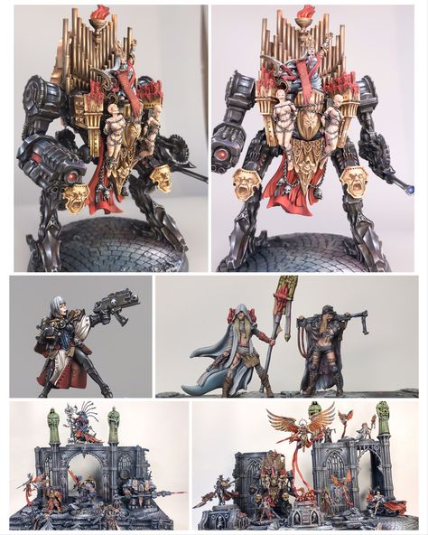 40k Sisters Of Battle Miniatures, Mechanicus Conversions, Penitent Engine, Sister Of Battle, Gathering Storm, 40k Sisters Of Battle, Sisters Of Battle, Adepta Sororitas, Warhammer Figures