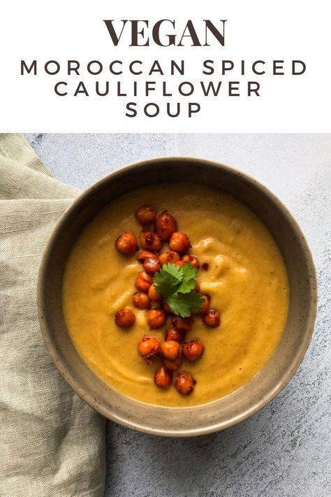 Spice List, Vegan Waffles, Plant Based Soups, Spiced Cauliflower, Vegetarian Soup Recipes, Vegan Soup Recipes, Vegan Soups, Cauliflower Soup, Vegetarian Soup