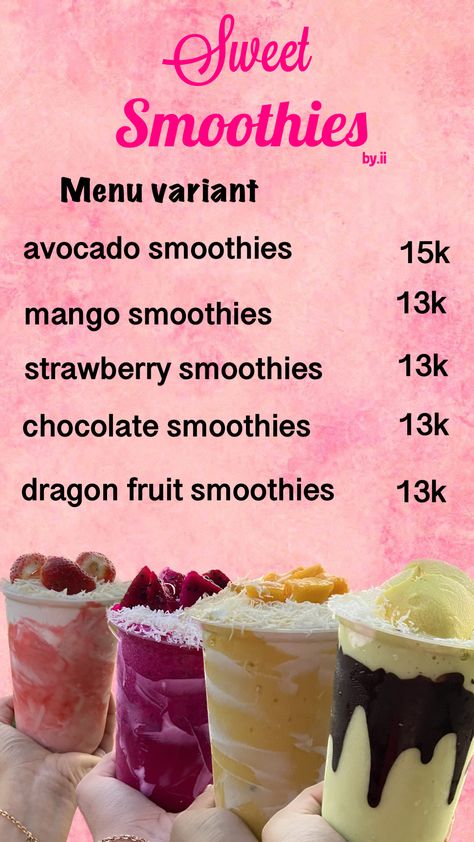 Dragon Fruit Smoothie, Resep Smoothie, Sweet Smoothies, Chocolate Smoothie, Avocado Smoothie, Mango Smoothie, Strawberry Smoothie, Paper Crafts Origami, Fruit Smoothie Recipes