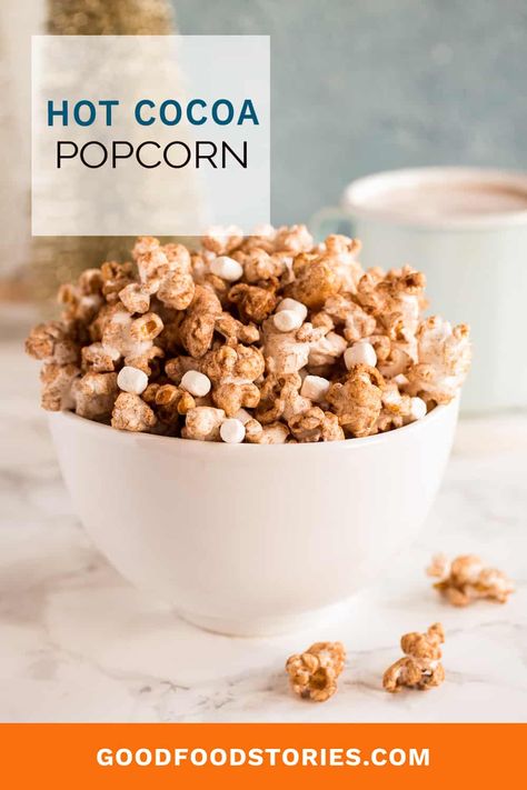 Easy Holiday Snacks, Cocoa Marshmallow, Popcorn Recipes Sweet, Marshmallow Bits, Hot Popcorn, Marshmallow Popcorn, Perfect Popcorn, Kids Treats, Stovetop Popcorn