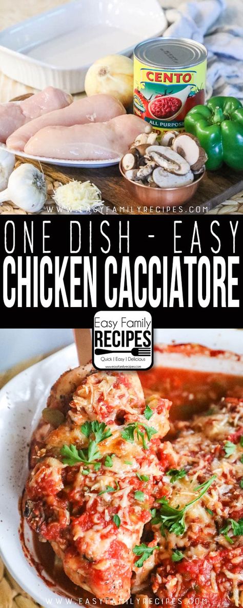 This is THE BEST Chicken Cacciatore recipe. Not only is it delicious, but it is so easy to make you will feel like you are cheating! Chicken Cacciatore Low Carb, Healthy Chicken Cacciatore Recipe, Easy Chicken Cacciatore Recipe, Chicken Cacciatore Easy, Easy Chicken Cacciatore, Lighter Meals, Comforting Casseroles, Celiac Recipes, Cacciatore Recipes