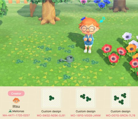 Fake clovers for people who don't want their real ones to grow any more! : ACQR Acnh Custom Designs, Acnh Path, Ac Codes, Acnh Paths, Acnh Inspiration, Motif Acnl, Pink Island, Ac New Leaf, Animal Crossing Funny