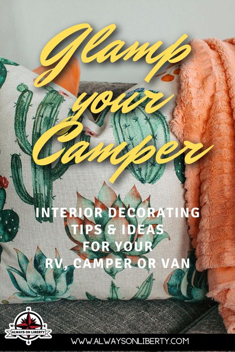 How To Decorate Your Motorhome, Fun Camper Interior, Camper Decorations Rv Decor, Decorating Small Camper, Rv Sewing Projects, How To Decorate Rv Interior, Tropical Rv Interior, Decorate Rv Rv Interior, Glamper Camper Interior