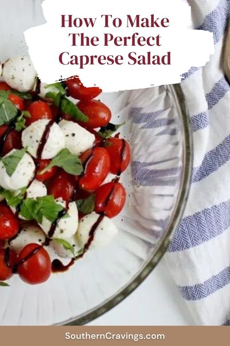 This simple, easy-to-make Caprese Salad is the perfect appetizer for your next party, gathering, or even as an elegant side dish for a weeknight dinner. Combine mozzarella cheese pearls, cherry tomatoes, fresh basil, a drizzle of olive oil, and a balsamic glaze together for a quick appetizer or salad in just five minutes! Head over to the blog to find the full recipe. Caprese Appetizer, Quick Appetizer, Caprese Salad Recipe, Summertime Recipes, Crowd Pleasing Recipes, Salad Wraps, Quick Appetizers, Tomato And Cheese, Dinner Party Recipes