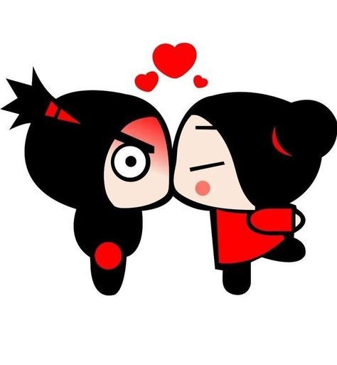 Pucca X Garu Tattoo, Pucca Widget, Puka And Garu, Couple Tat, Chicano Lettering, Instagram Cartoon, Easy Love Drawings, Body Base Drawing, Hello Kitty Coloring