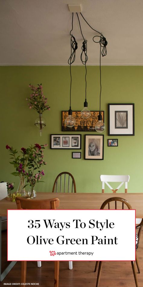 35 Olive Green Paint Ideas That’ll Make Any Room Feel More Sophisticated Amazon Jungle Behr Paint, Green Paint Ideas, Olive Green Rooms, Green Dining Room Walls, Olive Living Rooms, Olive Green Paint, Olive Green Bedrooms, Green Walls Living Room, Olive Green Paints