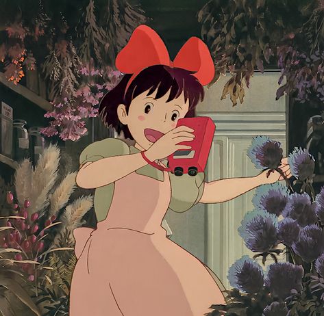 Delivery Service, Studio Ghibli, Flowers, Pink