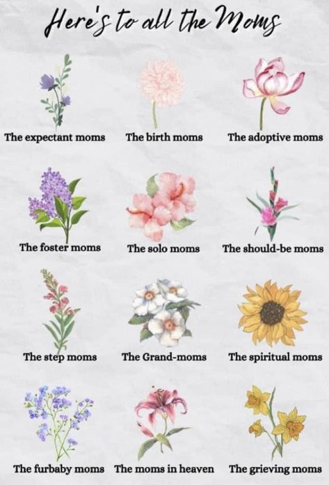 Step Mom Tattoos Ideas, Name Flower Tattoo, Solo Mom, Adoptive Mom, Mom In Heaven, Happy Mother Day Quotes, Mother Tattoos, Flower Meanings, The Foster