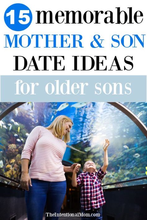 Have you beed given the high honor of raising a son? The relationship between mothers & sons are so special. These mother & son date ideas are PERFECT for dates with older sons.    #theintentionalmom #momhacks #momtips #momideas #parenting #parentinghacks #boymom #sons #raisingboys #family #familyideas #mothersondates #relationships #teens #raisingteens #raisingsons via @www.pinterest.com/JenRoskamp Mother Son Date Ideas, Raising A Son, Family Dates, Motherhood Tips, Family Tips, Better Mom, Parenting Ideas, Mommy And Son, Divorce Humor