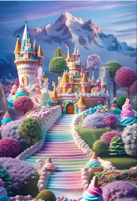 Candy Pictures Image, Candyland Castle, Candy Castle, Danish Culture, Candy World, Sparkle Wallpaper, Candy Land Theme, Candy House, Phone Wallpaper Pink