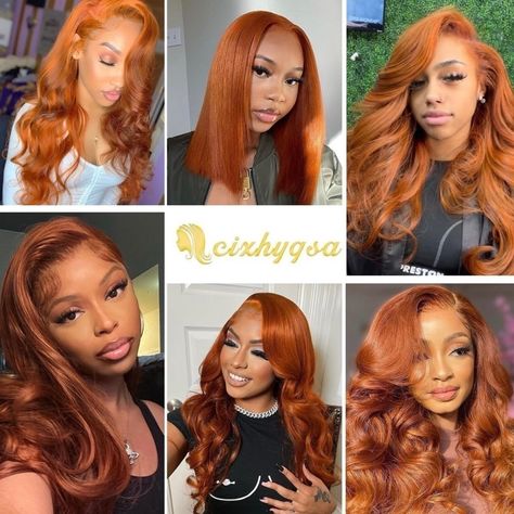 81. Beautiful Ginger Lose Curl Human Lace Wig 13*4 Lace Lose Curl, Amber Hair Colors, Exotic Hair Color, Ginger Wig, Amber Hair, Human Lace Wigs, Natural Hair Transitioning, Ginger Hair Color, Light Blonde Hair