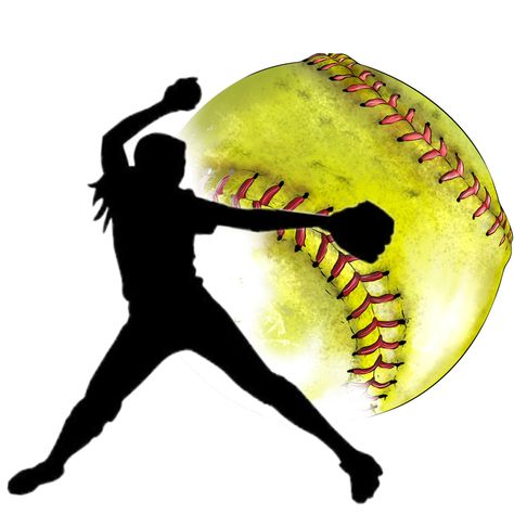 Softball Png Free, Softball Sketch, Western Painting Canvas, Softball Picture, Softball Designs, Softball Backgrounds, Softball Posters, Volleyball Backgrounds, Softball Clipart