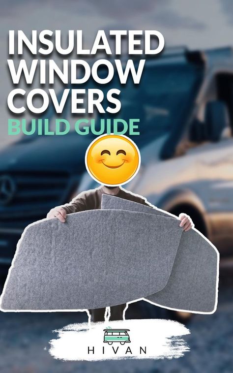 Insulated window covers do more than help regulate the temperature in your van: They guarantee privacy and contribute to your van’s aesthetics. Unfortunately, insulated window covers aren’t cheap. You can save money by learning how to make your own. Van Window Covers, Insulated Window Coverings, Rv Windows, Living On The Road, Window Privacy, Window Insulation, Camping Fun, Rv Life, Rv Living