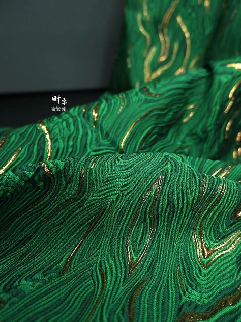 Mountain Dress, Fabric For Dresses, Silk Party Dress, Party Kleidung, Cheongsam Dress, Clothing Material, Brocade Fabric, Polyester Dress, New Green