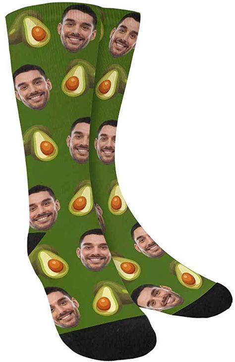 Amazon.com: Custom Faces Print Sublimated Crew Socks Funny Design Photo Socks Socks Print, Socks Ideas, Socks Funny, Love Your Family, Custom Socks, Print Ideas, Funny Socks, Design Photo, Fashion People