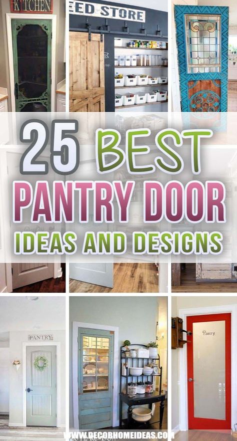 Best Pantry Door Ideas. Whether you're thinking of a full-fledged kitchen makeover or just making a few tiny tweaks to freshen up your kitchen and get organized, these pantry door ideas will help you out. #decorhomeideas Pantry Doorway Ideas, Pantry Door Shelving Ideas, Closet Pantry Door Ideas, 8ft Pantry Door, Small Pantry Door Ideas Farmhouse, Cute Pantry Door Ideas, Walkin Pantry Door Ideas, Rustic Pantry Door Farmhouse Style, Barn Door For Pantry Kitchens