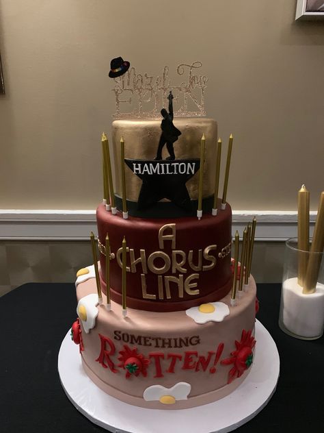 Bat Mitzvah musicals cake Musical Theatre Cake Ideas, High School Musical Birthday Cake, Broadway Musical Themed Party Food, Theatre Cake Ideas Birthday, Broadway Birthday Cake, Theatre Cake, Broadway Party, A Chorus Line, Theatre Lighting