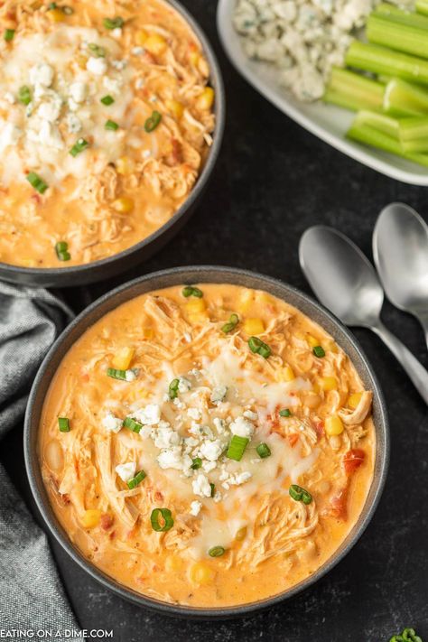 Crockpot Buffalo Chicken Chili, Best Chicken Chili Recipe, Buffalo Chicken Chili Recipe, Creamy Ranch Chicken Recipe, Potato Soup Crockpot Recipes, Classic Chili Recipe, Buffalo Chicken Chili, Ranch Chicken Recipes, Homemade Buffalo Sauce