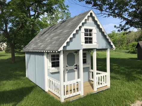 Shed Cabin Ideas, Victorian Playhouse, Saltwater Hot Tub, Cottage Playhouse, Small Hot Tub, Shed Playhouse, Hot Tub Swim Spa, Shed Cabin, Spa Lounge