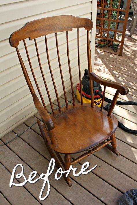 Rocking Chair Redo, Hand Chairs, Small Armchairs, Before After Furniture, Rocking Chair Makeover, Diy Rocking Chair, Painted Rocking Chairs, Old Rocking Chairs, Rocking Chair Pads