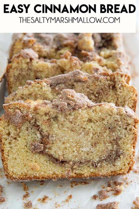 Snickerdoodle Bread, Cinnamon Bread Easy, Cinnamon Loaf, Cinnamon Bread Recipe, Winter Baking, Best Blueberry Muffins, Swirl Bread, Sugar Bread, Cinnamon Swirl Bread