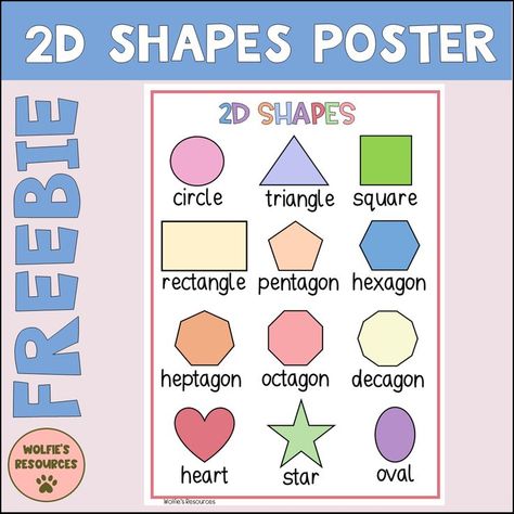 2d Shape Posters Free, Classroom Shapes Display, 2d Shapes Activities, Ks1 Maths, Preschool Shapes, Maths Display, Rhythm Art, Shapes Flashcards, Shapes Poster