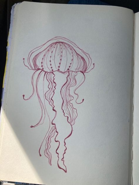 Jellyfish Things, Aquarium Drawing, Squid Drawing, Sea Creatures Drawing, Ocean Drawing, Sea Drawing, Sea Creatures Art, Jellyfish Drawing, Jellyfish Art