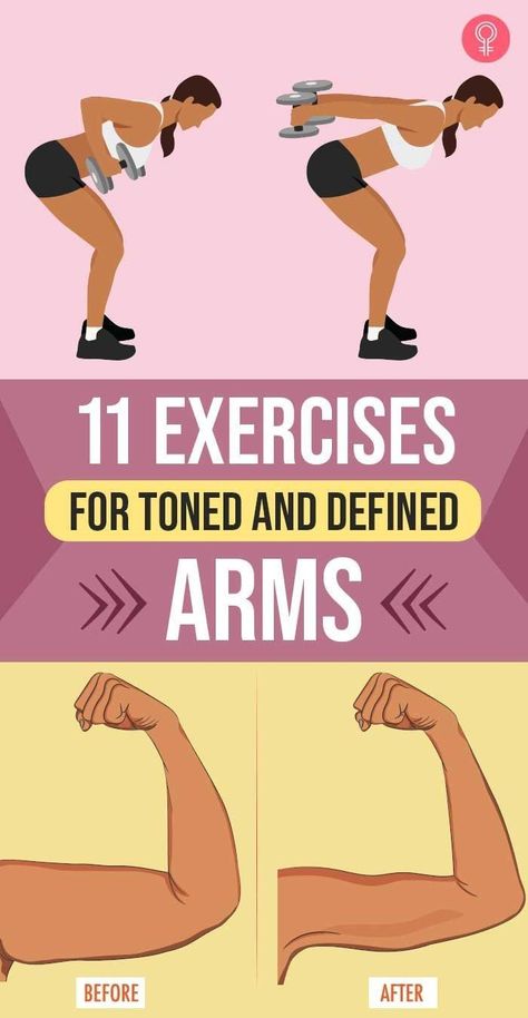 11 Exercises For Toned And Defined Arms: Tone your arms without hitting the gym! Try these simple home workouts to see results. Lazy Girl Workout, Love Sweat Fitness, Arm Toning Exercises, Tone Arms Workout, Arm Workouts At Home, Lose Arm Fat, Best At Home Workout, Arm Exercises, 30 Minute Workout