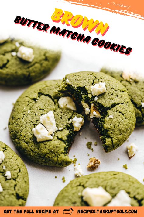 Indulge in the rich, nutty flavor of brown butter combined with the vibrant essence of matcha in these delicious cookies. Perfectly chewy with a hint of earthiness, these Brown Butter Matcha Cookies offer a delightful twist on a classic treat. Ideal for tea time or as a sweet snack, they are easy to make and bound to impress. Discover the magic of these unique cookies that blend tradition with modern flavors, making them a must-try for every cookie lover. Pin this recipe and Thai Tea Cookies Recipe, Brown Butter Matcha Cookies, Thai Tea Cookies, Tea Cookies Recipe, Matcha Cookies, Matcha Tea Powder, Unique Cookies, Tea Cookies, Thai Tea