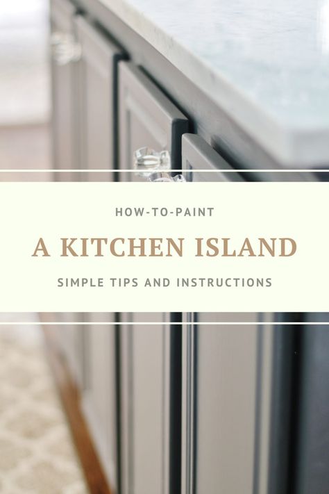 How To Paint a Kitchen Island - Thistlewood Farm Before And After Home Interior, Painted Kitchen Island, Painted Island, Kitchen Island Makeover, Cabinet Island, Basement Kitchenette, Before And After Home, Kitchen Island Cabinets, Oak Cliff