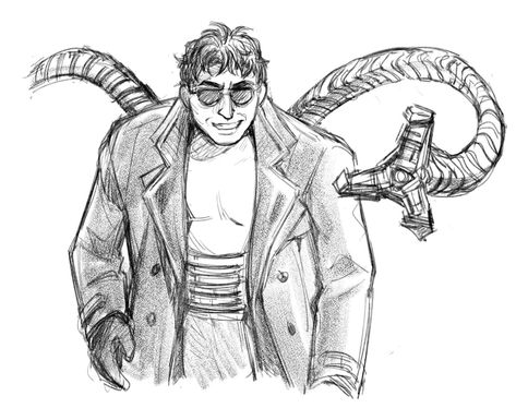 Dr Octopus, Doc Ock, Spiderman Art Sketch, Alfred Molina, I Need More, Spiderman Art, Be Cool, Marvel Fan, Marvel Funny