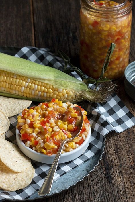 Homemade Corn Salsa Recipe, Trader Joes Corn Salsa, Homemade Corn Salsa, Corn Salsa Dip, Chili Corn Salsa, Chile Salsa, Corn Salsa Recipe, Corn Relish, Spicy Corn