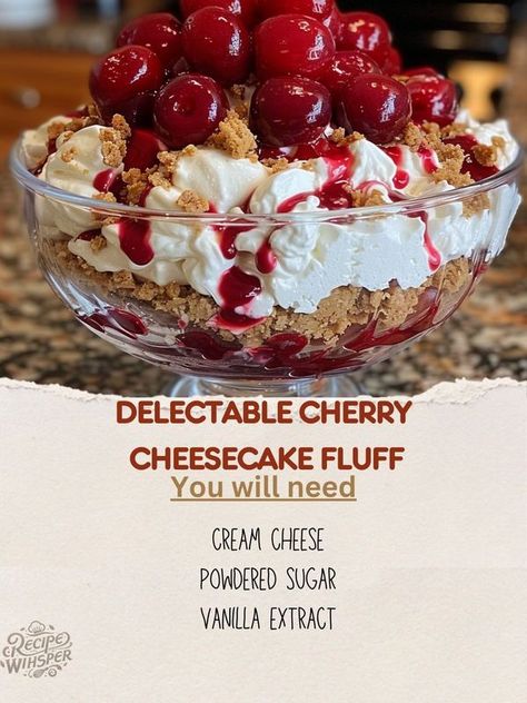 Cherry Cheesecake Fluff, Cheesecake Fluff, Fluff Salad Recipes, Vanilla Extract Recipe, Dessert Oreo, Cheesecake Recipes Classic, Fluff Recipe, Fruit Salad Easy, Fluff Desserts