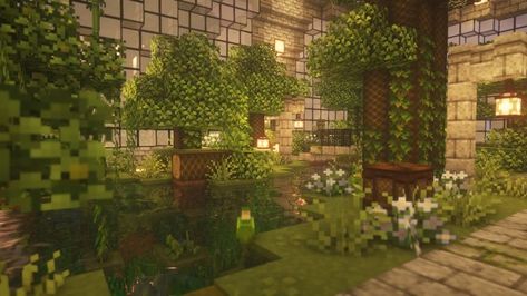 Minecraft Greenhouse, Minecraft Building Designs, Cottagecore Minecraft, Play Minecraft, Minecraft Interior, Minecraft House Plans, Minecraft Banners, Greenhouse Interiors, Cute Minecraft Houses