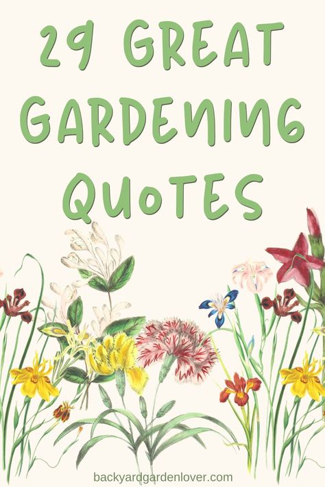 Get inspired with these gardening quotes from famous people, as well as people like you and me who love their garden.  Lots of quotes to motivate you to get back to the garden. #quotes #gardeningquotes #insporation #inspiringwords #gardening #gardener Quotes Gardening, Garden Journals, Garden Poems Quote, Poems About Gardening, Garden Love Quotes, Flower Garden Signs, Quotes On Gardening, Gardening Signs, Garden Sayings And Quotes Funny