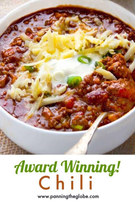 Beer Chili Recipe, Winning Chili Recipes, Award Winning Chili Recipe, Chili Con Carne Recipe, Award Winning Chili, Beer Chili, Con Carne Recipe, Best Chili Recipe, Chilli Recipes