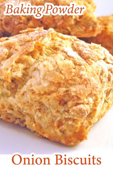 Baking Powder Onion Biscuits - easy to make, ready in minutes, eat warm from the oven. #biscuits #bakingpowderbiscuits #easybread #bread #breadrolls Onion Biscuits, Baking Powder Biscuits, Easy Dinner Casseroles, Biscuits Easy, Soup Season, Pastry Blender, Super Easy Recipes, Easy Bread, Bread Rolls