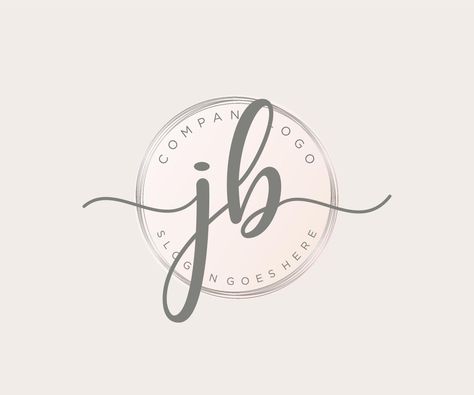 Initial JB feminine logo. Usable for Nature, Salon, Spa, Cosmetic and Beauty Logos. Flat Vector Logo Design Template Element. Jb Logo Design, Logo Jb, Jb Logo, Beauty Logos, Logo Nail, Eye Nail Art, Nail Logo, Feminine Logo, Vector Logo Design