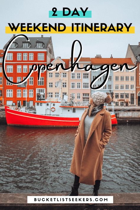 Plan your weekend in Copenhagen with our handy guide! This Copenhagen 2 day itinerary is perfect for couples or a group of friends looking to take a Copenhagen City Break for 2 days or more. Loaded with useful tips about what to do in Copenhagen for 2 days, it's the perfect Copenhagen travel guide | Copenhagen Denmark | Copenhagen travel Denmark | Copenhagen travel things to do | Copenhagen Japan photography | things to do in Copenhagen | 2 days in Copenhagen Copenhagen 3 Day Itinerary, Weekend In Copenhagen, 2 Days In Copenhagen, Copenhagen Weekend Trip, Copenhagen In March, Things To Do In Copenhagen Denmark, Fall Weekend Getaway Outfits, Copenhagen Things To Do, What To Pack For London