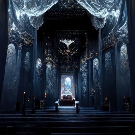 Queen Throne Aesthetic, Throne Room Fantasy Art, Futuristic Throne Room, Ice Throne Room Fantasy Art, Sci Fi Throne Room Concept Art, Magic Tower, Blue Throne Room Fantasy Art, Elf City, Fantasy Inspo