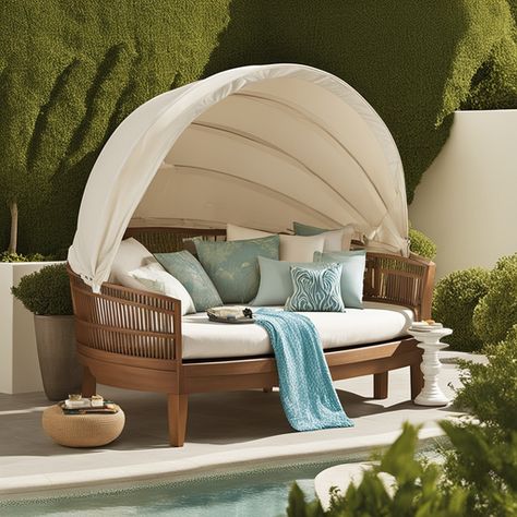 17 Exquisite Outdoor Furniture Ideas for a Poolside Paradise - It's The Decor Best Pool Furniture, Outdoor Pool Furniture Ideas, Poolside Furniture Ideas, Pool Furniture Ideas, Poolside Aesthetic, Summit Furniture, Outdoor Pool Furniture, Teal Furniture, Poolside Loungers