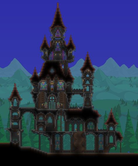 Terraria Castle, Terraria Base, Terraria Houses, Terraria Design, Terraria Memes, Terrarium Base, Terraria Tips, Terraria House Ideas, Terraria House Design