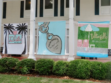 Beverly Hills Sorority Bid Day, Sorority Bid Day Banner, Beverly Hills Bid Day Theme, Beverly Hills Bid Day, Sorority Banner Ideas, College Banners, Bid Day Banner, Sorority Retreat, College Banner