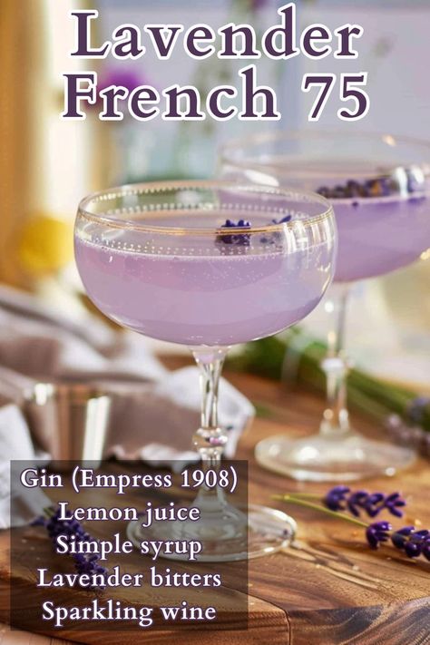 Step into the enchanting Lavender Haze with our twist on the classic French 75, inspired by Taylor Swift’s ethereal tune. This cocktail blends the traditional spark of Empress gin and champagne with a dreamy dash of lavender bitters, adding a floral note that’s as captivating as the song itself.