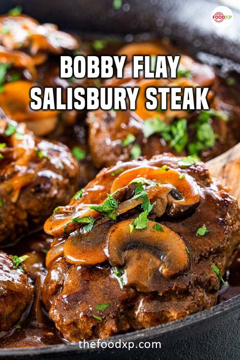 Best Salsberry Steak Recipes, Stove Top Salisbury Steak, Salsberry Steak Recipe Pioneer Woman, Homemade Salsberry Steak Recipe, Bobby Flay Salisbury Steak Recipe, Sulsbarry Steak, Sausburry Steak, Bobby Flay's Salisbury Steak, Salisbury Steak Pioneer Woman