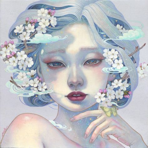 Miho Hirano, 3d Diamond, Flower 3d, Cherry Flower, Painting Cross Stitch, Diamond Embroidery, Flowers Bloom, Diy Diamond Painting, The Flowers