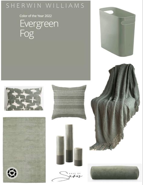 Sage Green Throw Blanket, Olive Green Throw Blanket, Green Accent Chair, Green Throw Blanket, Green Throw, Sherwin Williams Colors, Grey Pillows, Gray Blanket, Knit Throw Blanket