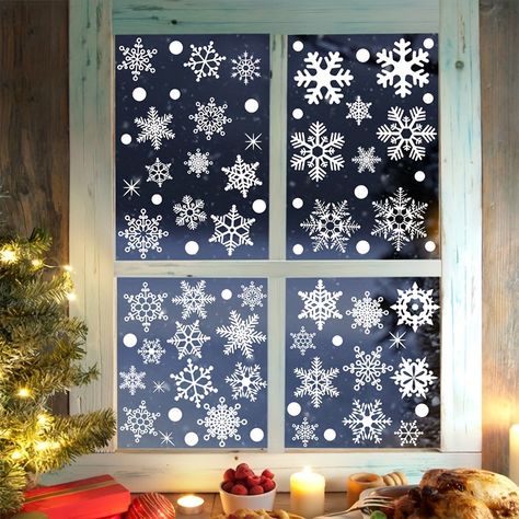 Faster shipping. Better service Snow Window, Winter Wonderland Decorations, Christmas Window Stickers, Snowflake Sticker, Winter Window, Window Cling, Snowflake Decorations, Christmas Window, White Snowflake