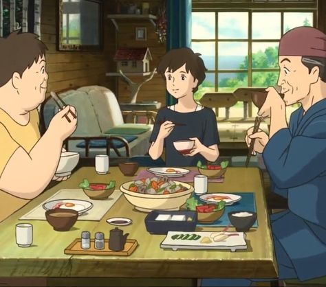 𝑊ℎ𝑒𝑛 𝑚𝑎𝑟𝑛𝑖𝑒 𝑤𝑎𝑠 𝑡ℎ𝑒𝑟𝑒 When Marnie Was There Food, Ghibli Houses, Ghibli Food, Ghibli Background, Ghibli Studios, Marnie Was There, When Marnie Was There, Ghibli Anime, Studio Ghibli Background