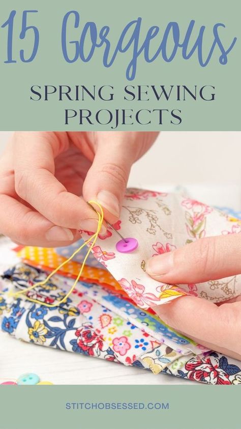 omg I've found the most beautiful beginner friendly sewing projects. These spring sewing patterns are going to be so much fun to make! Sewing Easter Projects, Spring Sewing Patterns, Spring Sewing Projects, Easter Fabric Crafts, Fat Quarter Sewing Projects, Summer Sewing Projects, Spring Sewing, Diy Sewing Gifts, Hand Sewing Projects